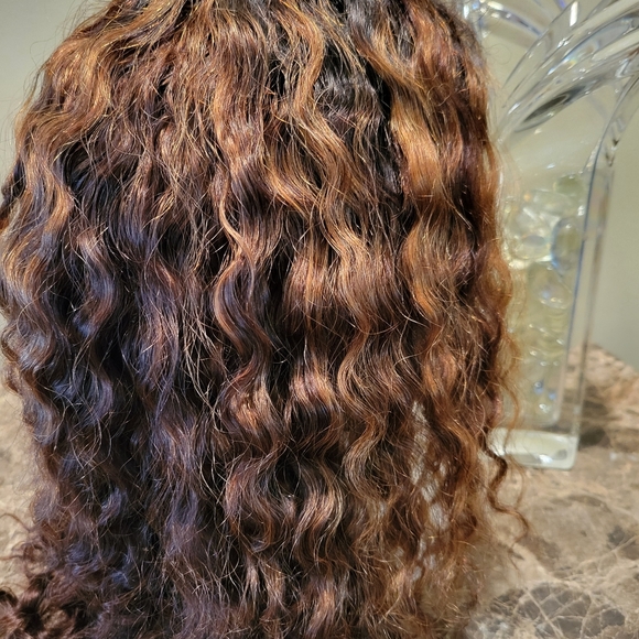 Human Hair 4C Kinky Edge Deep Wave Lace Front Wig - Picture 2 of 13